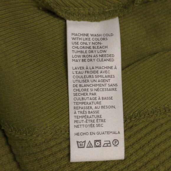 Free People Santa Clara Thermal Top Shirt Ferngully (Green) Slouchy V-Neck S New - Picture 8 of 12